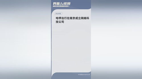 哈啰出行在南京成立网络科技公司